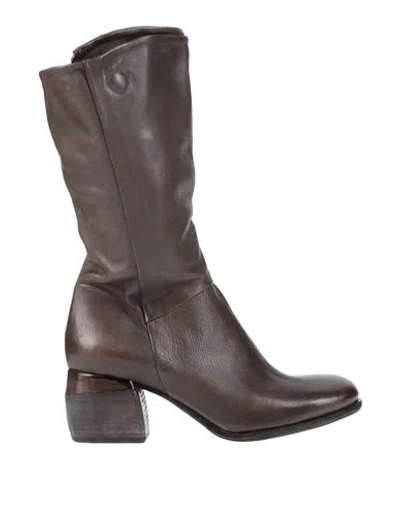 As98 A. S.98 Woman Boot Dark Brown Size 11 Leather