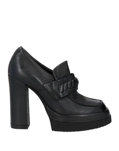 As98 A. S.98 Woman Loafers Black Size 8 Leather
