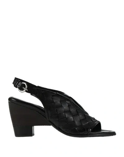 As98 A. S.98 Woman Sandals Black Size 8 Leather