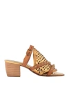 As98 A. S.98 Woman Sandals Gold Size 8 Leather In Gold