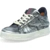 As98 A.s.98 Allen Platform Sneaker In Antique Silver