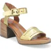 As98 A.s.98 Arvin Block Heel Sandal In Gold