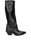 As98 Buckle Eyelet Boot In Black