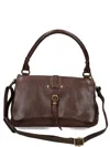 As98 Buckle-fastening Leather Shoulder Bag In Brown