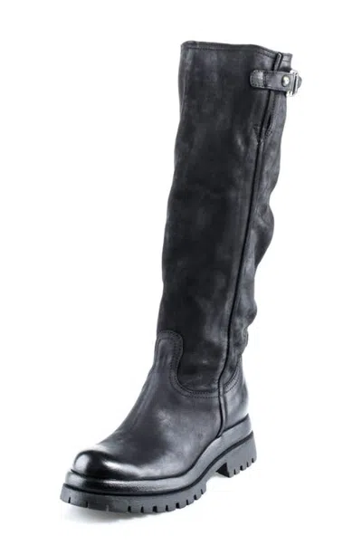 As98 A.s.98 Dirck Leather Knee High Boot In Black
