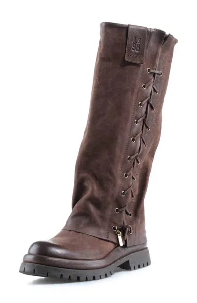 As98 A.s.98 Doson Leather Knee High Boot In Brown