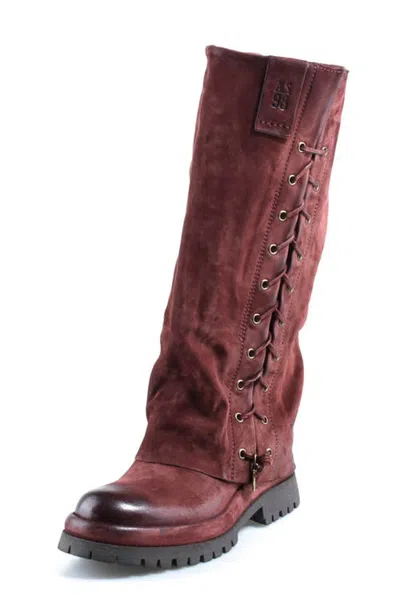 As98 A.s.98 Doson Leather Knee High Boot In Burgundy