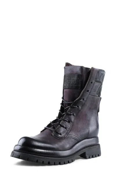 As98 A.s.98 Driver Leather Boot In Eggplant