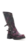 As98 A.s.98 Easton Studded Boot In Distressed Fuchsia