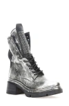 As98 A.s.98 Emper Combat Boot In Antique Silver
