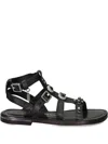 As98 Grant Buckle Embellished Sandal In Black
