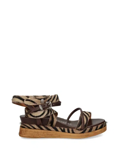 As98 Lagos Sandals In Animal Print