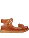 As98 Landon Woven Sandals In Brown