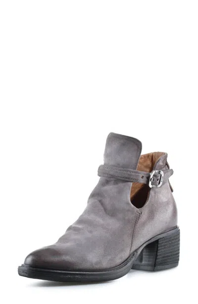As98 A.s.98 Link Leather Bootie In Steel