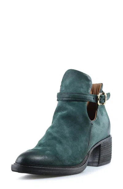 As98 A.s.98 Link Leather Bootie In Teal
