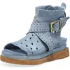 As98 A.s.98 Lorrie Open Toe Bootie In Blue