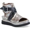 As98 A.s.98 Lorrie Open Toe Bootie In Multi