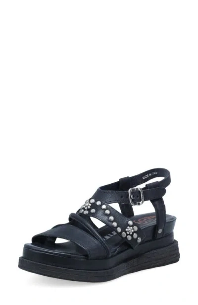 As98 A.s.98 Lowman Platform Sandal In Black