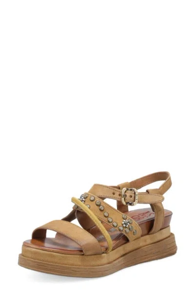As98 A.s.98 Lowman Platform Sandal In Brown