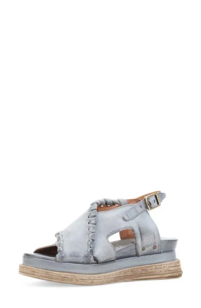 As98 A.s.98 Lumi Platform Sandal In Blue