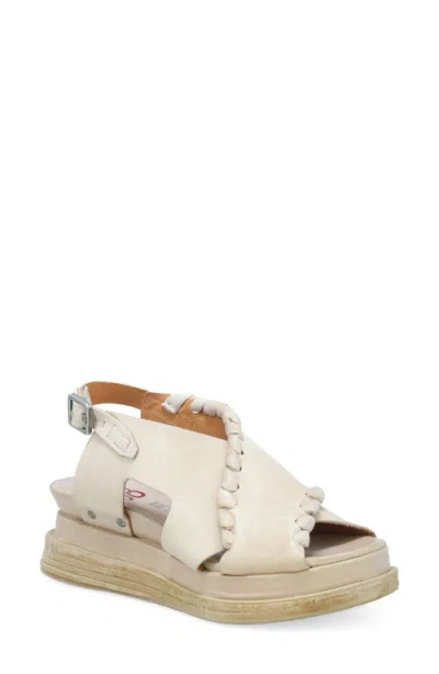 As98 A.s.98 Lumi Platform Sandal In Neutral