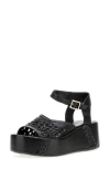As98 A.s.98 Maddox Ankle Strap Platform Sandal In Black