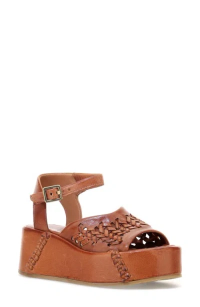 As98 A.s.98 Maddox Ankle Strap Platform Sandal In Whiskey