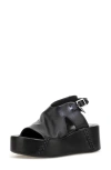 As98 A.s.98 Maren Platform Sandal In Black