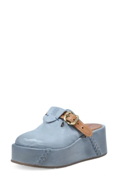 As98 A.s.98 Monroe Platform Clog In Blue