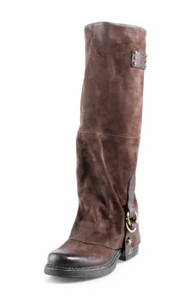 As98 A.s.98 Pace Leather Knee High Boot In Brown