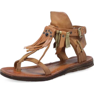 As98 A.s.98 Raleigh Ankle Strap Sandal In Brown