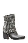 As98 A.s.98 Rayne Foldover Shaft Boot In Antique Silver