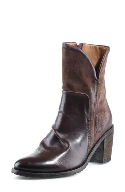 As98 A.s.98 Rollins Leather Bootie In Brown