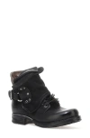 As98 A.s.98 Simon Ii Moto Bootie In Black