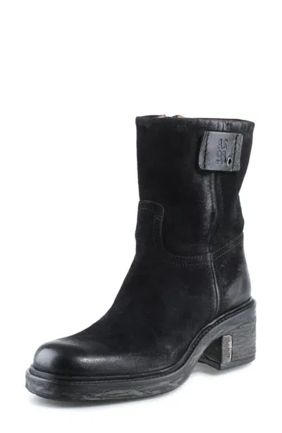 As98 A.s.98 Slate Leather Bootie In Black