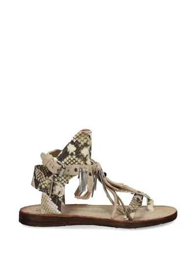 As98 Snakeskin Sandals In Animal Print