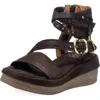 As98 A.s.98 Spaulding Ankle Strap Sandal In Brown