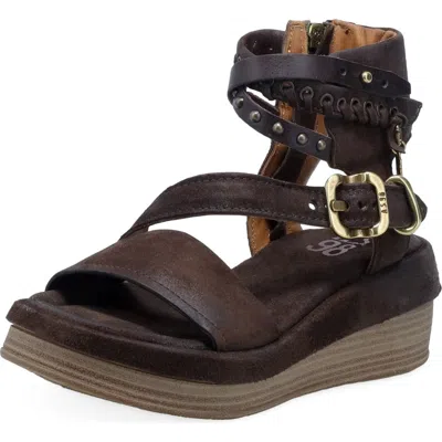 As98 A.s.98 Spaulding Ankle Strap Sandal In Brown