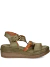 As98 Stanley Buckle-strap Sandal In Green