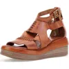 As98 A.s.98 Stanton Wedge Sandal In Whiskey