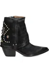 As98 Studded Heeled Boot In Black