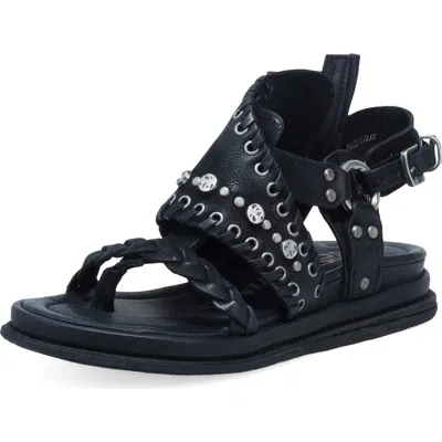 As98 A.s.98 Sullivan Ankle Strap Sandal In Black