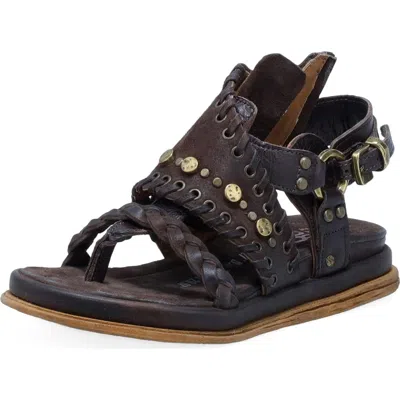 As98 A.s.98 Sullivan Ankle Strap Sandal In Brown