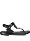 As98 T-bar Embellishment Buckle Sandal In Black