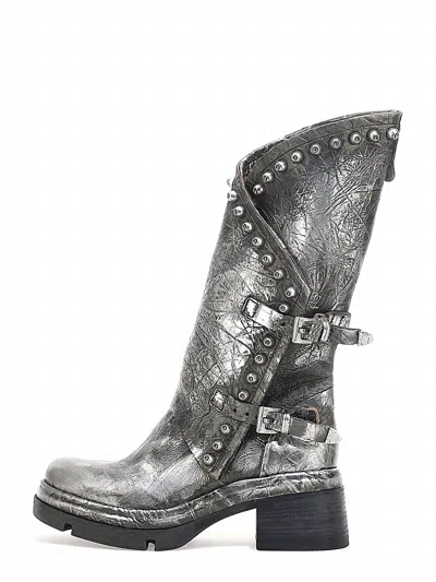 As98 Women's Easton Boot In Antique Silver In Metallic