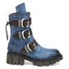 As98 Women's Hamish Chunky Platform Boot In Blue In Multi