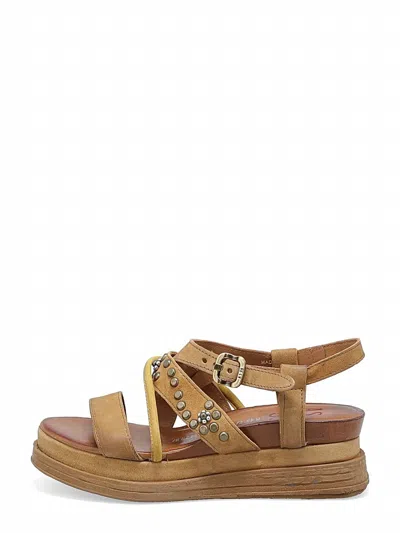 As98 Women's Lowman Sandal In Camel In Brown