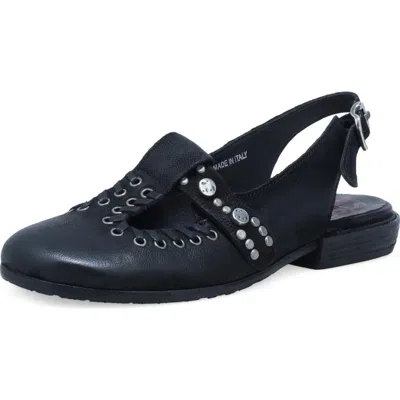 As98 A.s.98 Zepplin Slingback Flat In Black