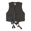 Asai Manor Check Desire Green Vest In Black