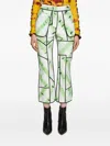 Asai Patchwork Trousers In Green